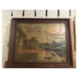 Vintage framed The North 'Half Dome' Mountain