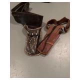 Leather gun holsters