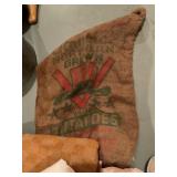 Blankets, Cotten bag, burlap sack