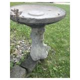 Cement bird bath