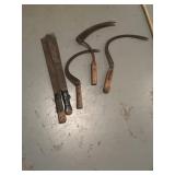 Machetes and bean hooks