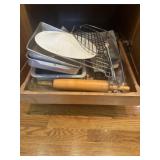 Baking pans and rolling pin