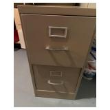 2 drawer file cabinet, located in basement