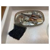 Vintage vanity set and collectibles