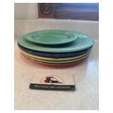 Vintage colored plates- some chipped
