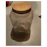 Glass counter top jar