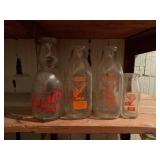 Flynn glass milk bottles