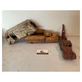 Vintage metal toy trucks
