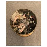 Tin of buttons
