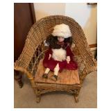 Vintage chair and doll