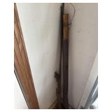 Rebar and metal fence post pieces
