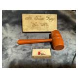 Stoneware Mt  Tabor Lodge block and hammer