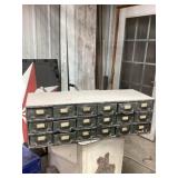 Metal storage drawers Approximately 12 x 34 x 10