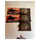 Marlboro brass belt buckles