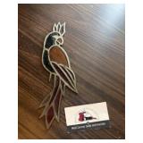 Stained glass parrot