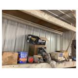 Contents of top shelf bring boxes