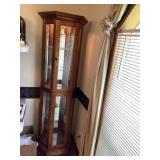 Lighted mirrored hutch approximately 24 x 10 x 7