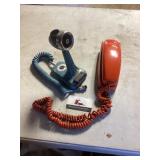 Intercom and vintage telephone