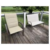 Patio bash, and chairs