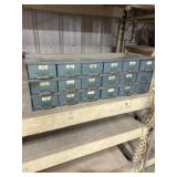 Metal storage shelving approximately 33 1/2 x 12