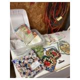 Tote of hot pad holders and rags