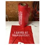 Role of Menards caution tags, unknown length