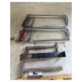 Hacksaw and miscellaneous tools