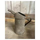 Galvanized oil can