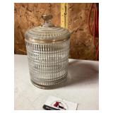 Gold rim cracker jar