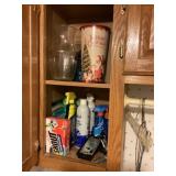 Contents of laundry shelf, bring box