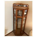 Mirrored corner shelf approximately 16 x 16 x 53