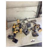 DeWalt cordless drills 18 and 20 V with b