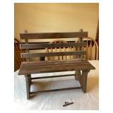 Wooden childï¿½s bench Approximately 33 1/2 x 10 x