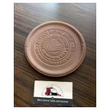 Lang Berger pottery button basket brick
