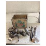 Canada dry crate, wooden metal, and m