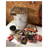 Fishing gear with seat bucket