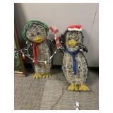 Vintage outdoor pre lit penguins
