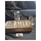 Golden wheat glass set