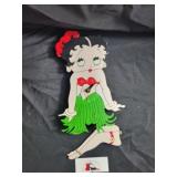 Betty Boop hula wall clock