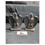 Cast iron eagle bookends