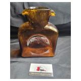 Brown glass jar