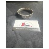 Stamped silver like bangle