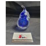 Pear glas paperweight
