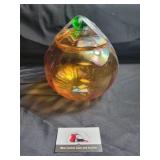 Glass pumpkin jar