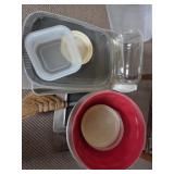 Assorted pans, bowls, cooking sheets