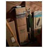 Camping gear and canoe paddle
