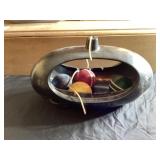 Vintage croquet balls, and croquet ball holder