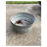 Large galvanized tub