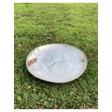 Vintage metal saucer for sledding
