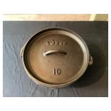 Large cast-iron number 10 pot